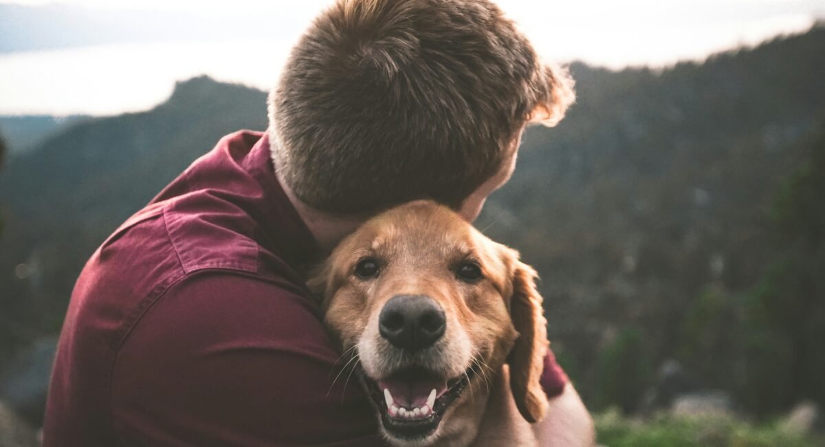 man dog